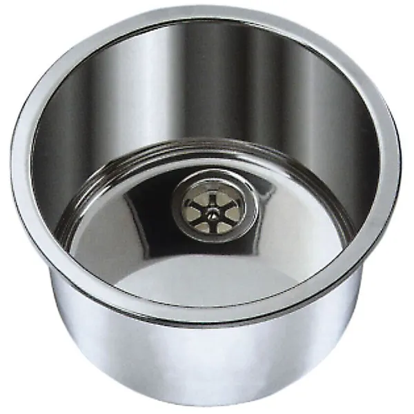 Rund stålvask med Ø30 cm, dybde 18cm