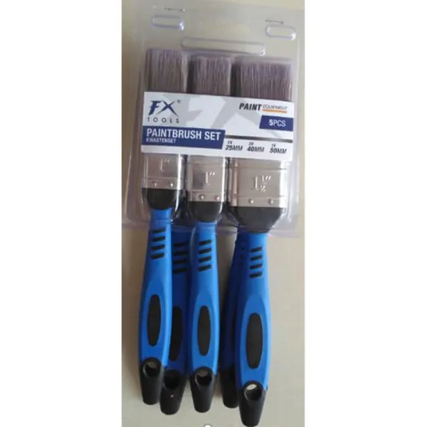 Penselsett 5 stk 2x25, 2x38 og 50mm kunsthår