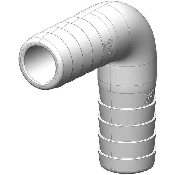 Trudesign 90° grader bend 19mm-19mm slangekobling