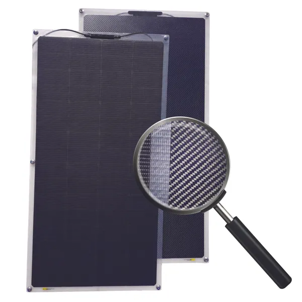 SUNBEAMsystem 116W TOUGH Carbon QuickFix fleksibelt og flushmontert solcellepanel