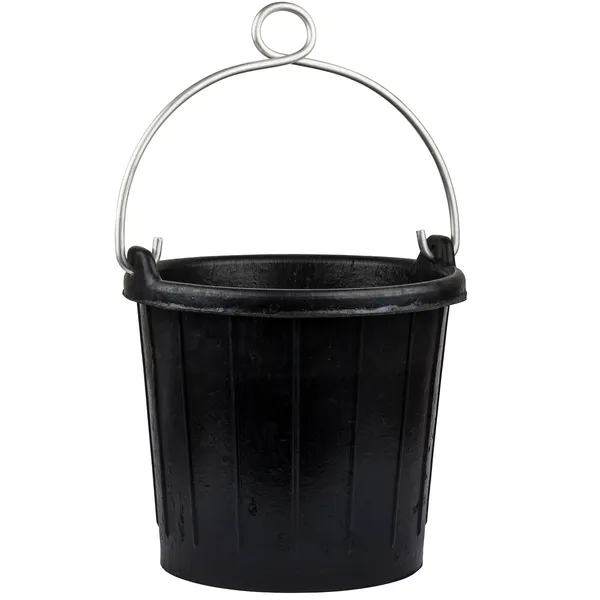 Solid 9-liter gummibøtte med kraftig rustfri hank