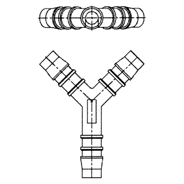 Forgreningsstykke med Y-form 13mm