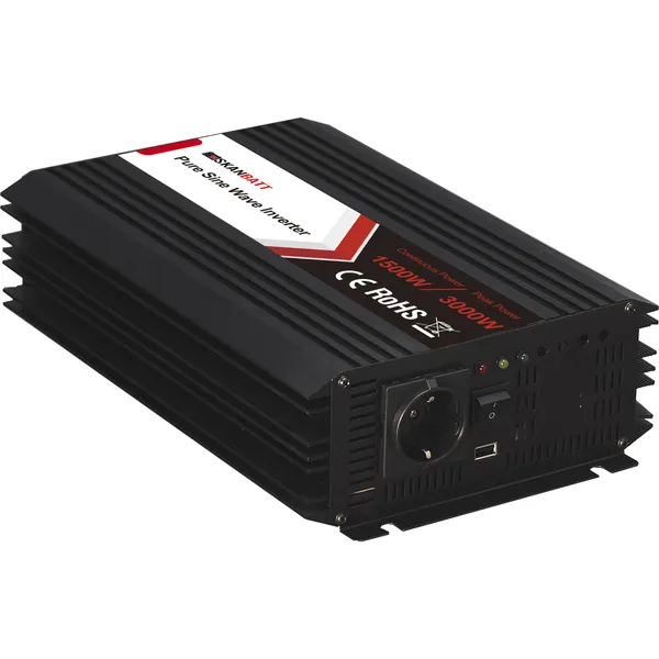 Skanbatt SBP1500-12 1500W ren sinus-inverter med trådløs fjernkontroll
