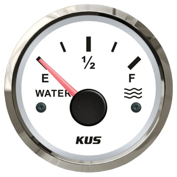 KUS Instruments NMEA2000 vanntankmåler Ø52mm (hvit/rustfri)