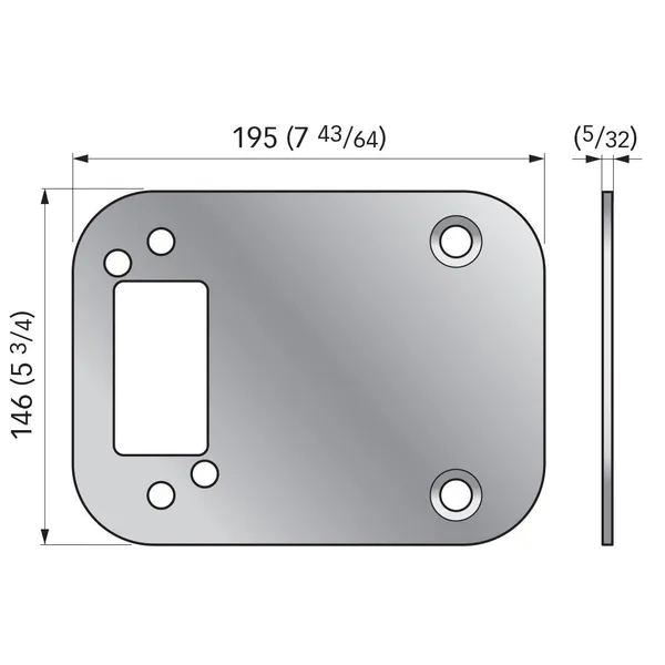 Quick monteringsplate for BL3 kjettingvinsj