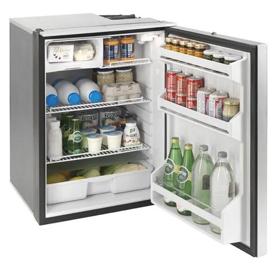Isotherm Cruise Elegance 130L kjøleskap med sølvfarget front (12/24V)