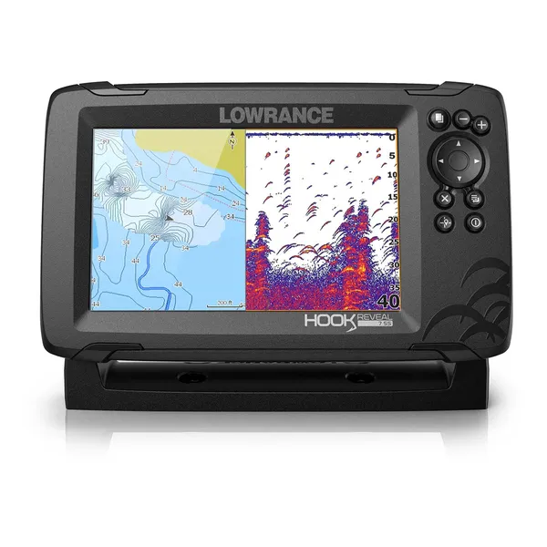 Lowrance HOOK Reveal 7" kartplotter med ekkolodd inkl. giver