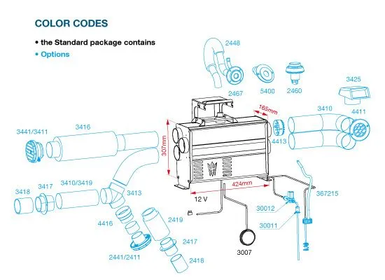 Wallas 50 Spartan luftvarmer
