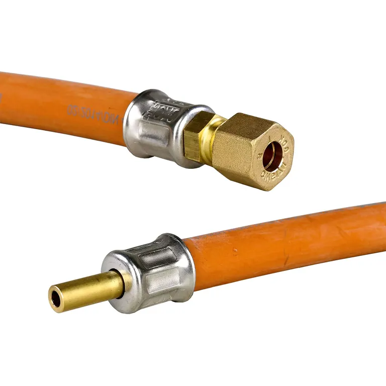 Gasslanger med klemte koblinger