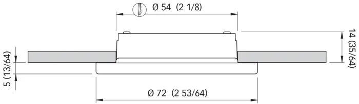 Quick TED C 2W LED spotlight for innbygging hvit og rødt lys