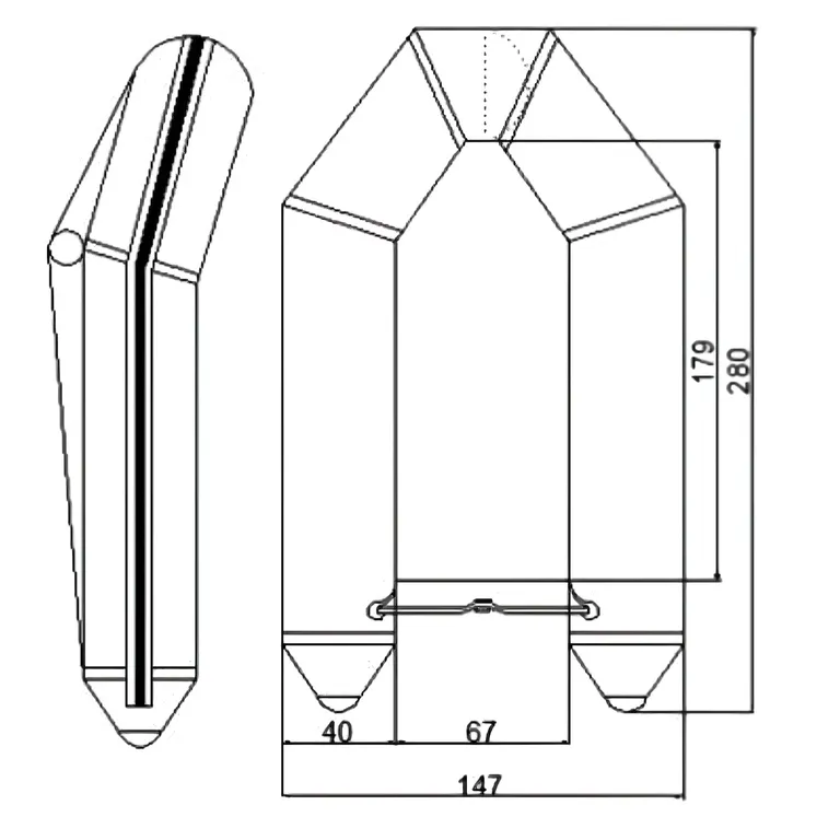 MTM gummibåt 280cm svart
