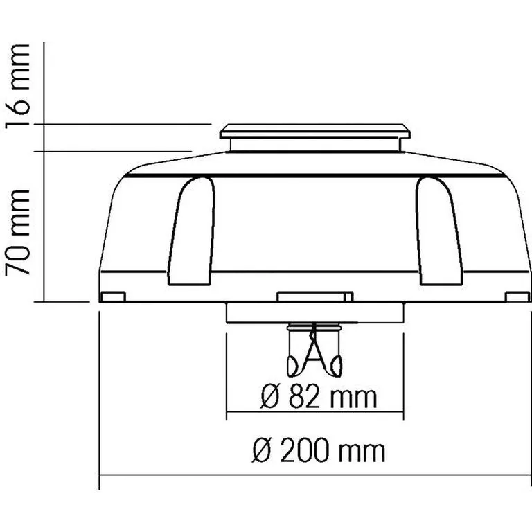Plastimo Cool´n Dry doradeventil 210 mm Ø95mm Rød