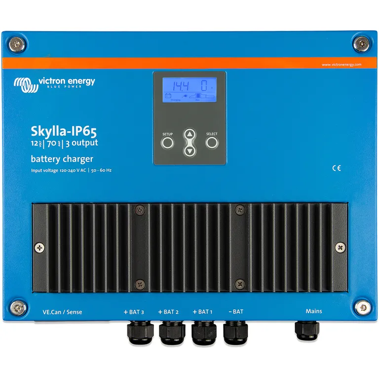 Victron Skylla-IP65 12V 70A 3 kanaler, batterilader for 3 batteribanker