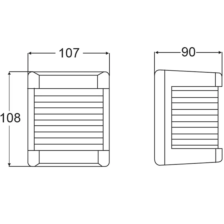 Hella modell 2984 topplanterne med hvitt hus