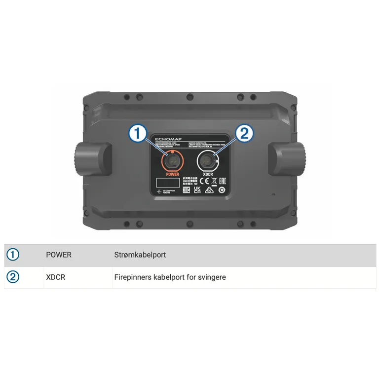 Garmin Echomap UHD2 52cv 5" kartplotter med ekkolodd, inkl. hekksvinger