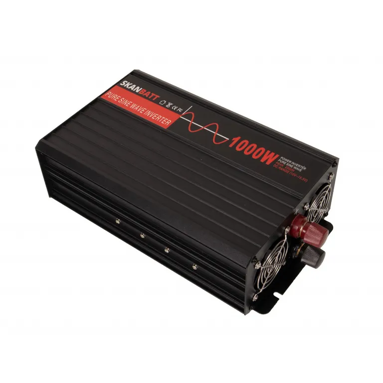 WPSW-R 1000W ren sinus-inverter m/trådløs fjernkontroll - 12Volt 