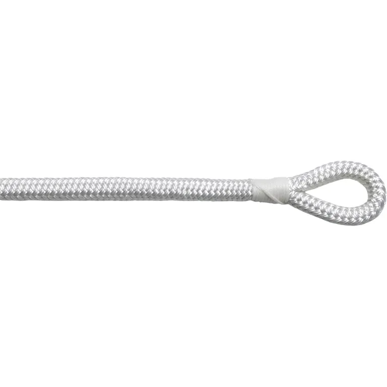 Fenderline 6mm 1,5m hvit flettet 2pk