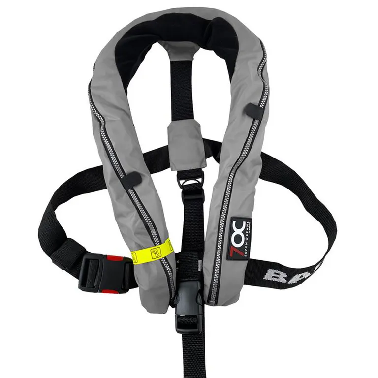 7OC Compact oppblåsbar vest, 30-110kg, 100N, grå
