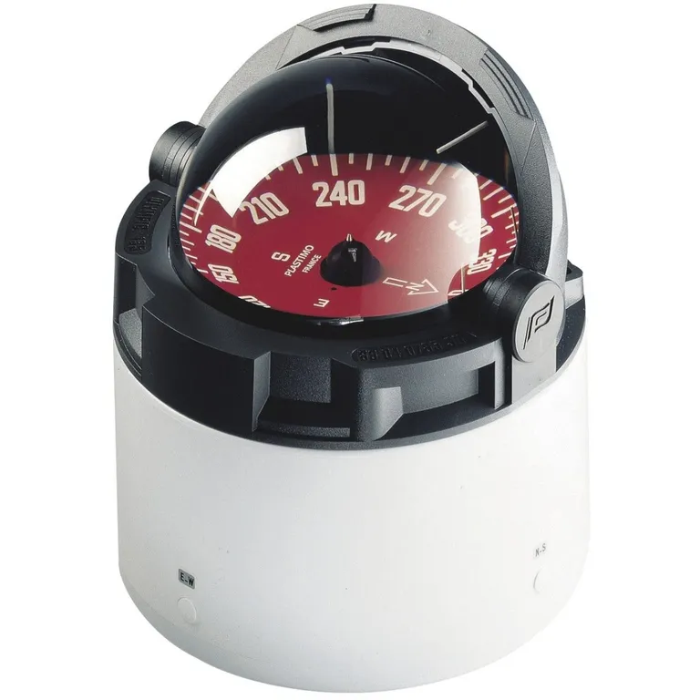Plastimo kompass Horizon 135, sort med rød kompassrose