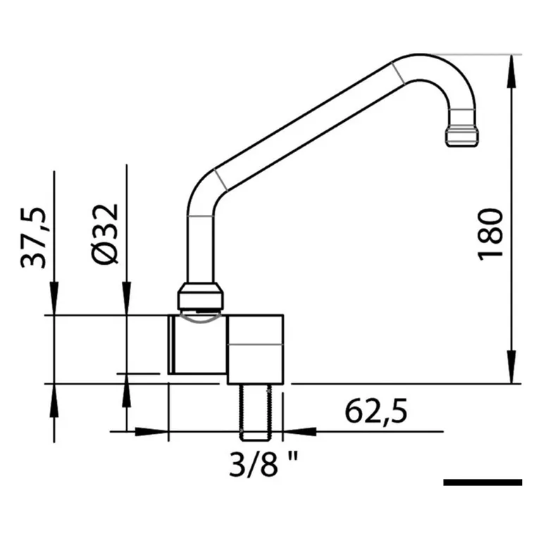Osculati nedfellbar kaldtvannskran