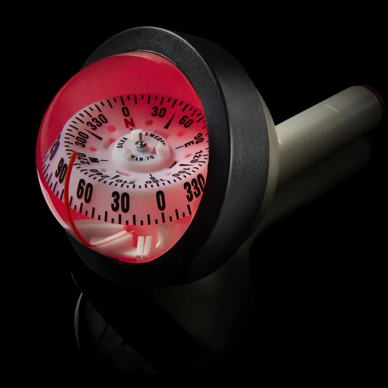 Silva 70UNE universalkompass - håndholdt og brakettmontert (hvitt)