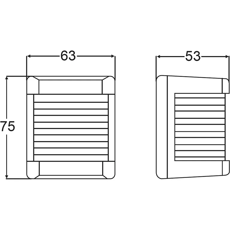 Hella topplanterne modell 3562 med sort hus, 2nm