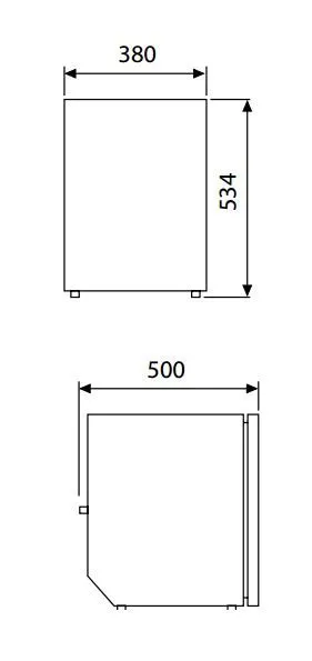 Dometic CRX-50 kjøleskap sølvfarget front