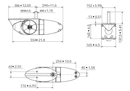 Sleipner Side-Power EX95 Single utvendig thruster, 24V