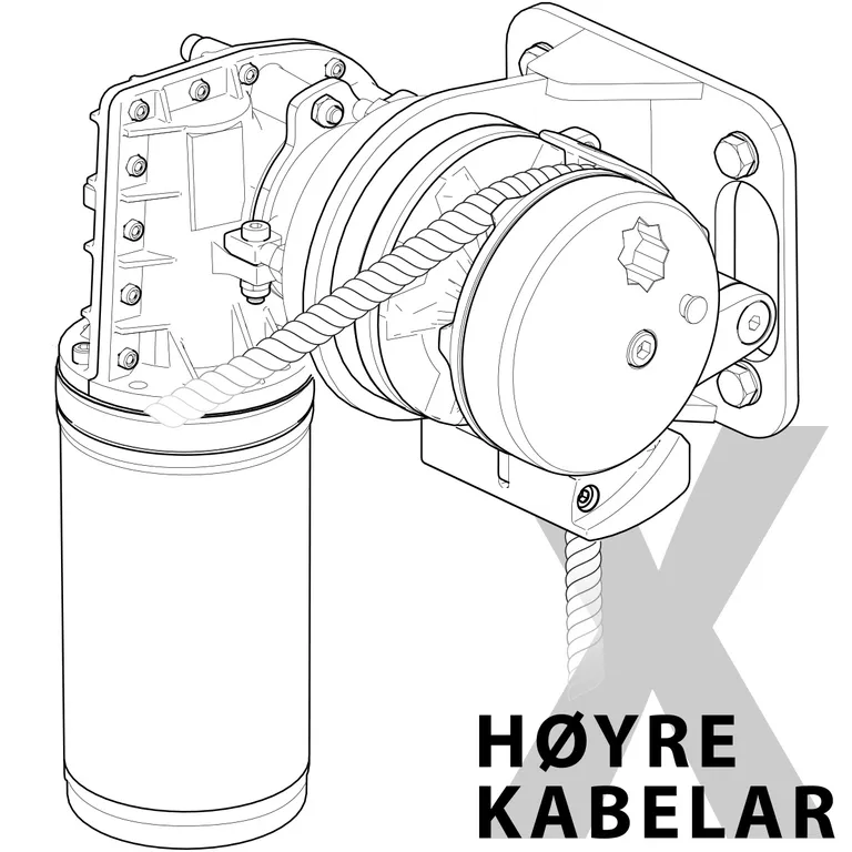 Quick Balder BL2R 12V 900W ankervinsj for tau, frittfall, kabelar høyre