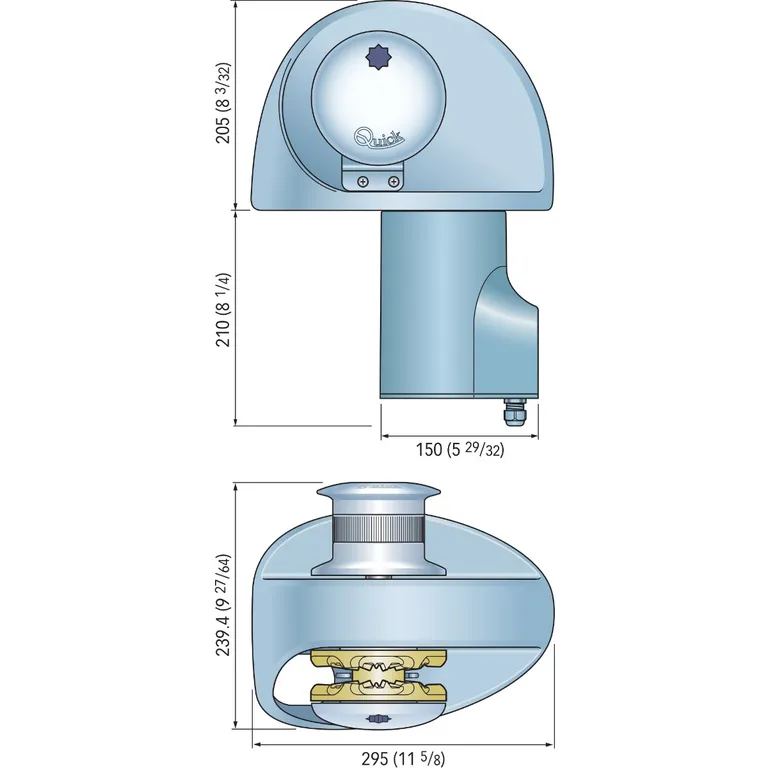 Quick Eagle E3 ankervinsj 1400W/12v 10 mm med trommel