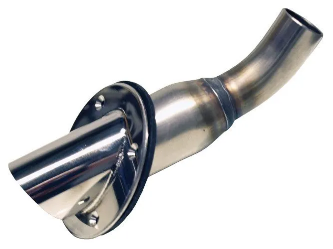 Eksosutløp 28mm, dobbel isolert skrå for seilbåt