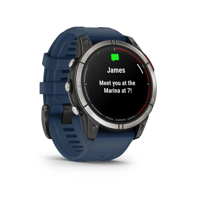Garmin quatix 7 Pro, 47 mm maritim smartklokke, AMOLED-skjerm, multibånd GPS, silikonrem