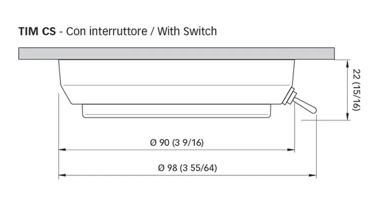 Quick TIM CS, 2W LED spotlight med bryter