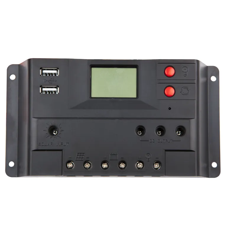 Skanbatt PWM 12/24V 10A solcelleregulator