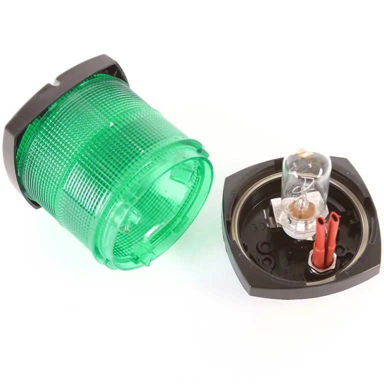 Hella 2984 rundtlysende grønn lanterne med sort hus