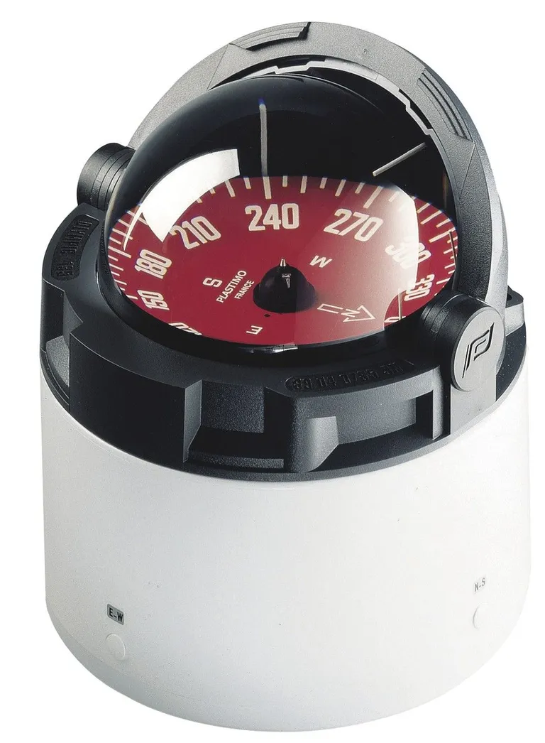 Plastimo kompass Olympic 135, sort med rød kompassrose