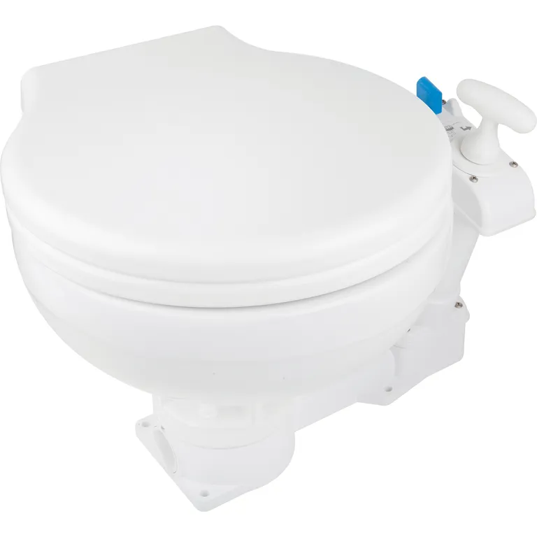 Matromarine manuelt toalett med stor bolle og soft close-lokk