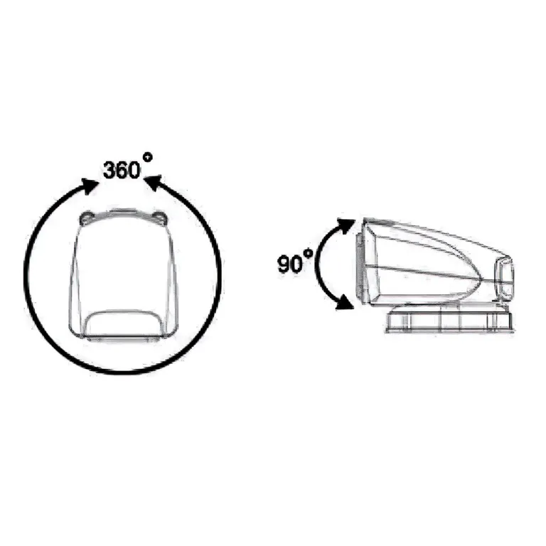 Allremote lyskaster 150 LED 12V hvit med fjernkontroll