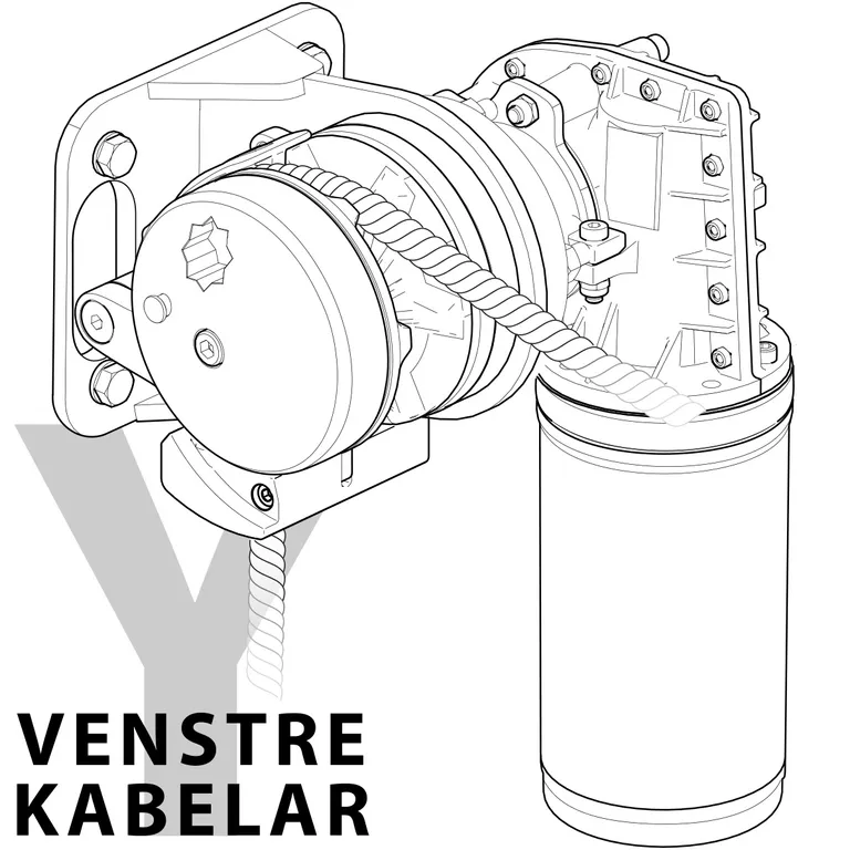 Quick Balder BL2R 24V 1200W ankervinsj for tau, frittfall, kabelar venstre