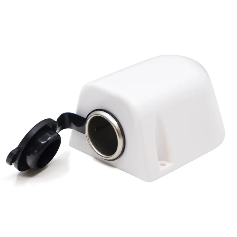 Kontakt for sigarettennerplugg i plastboks