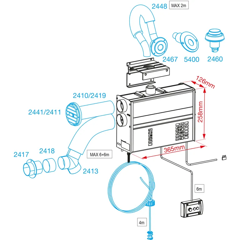 Wallas 2000t luftvarmer