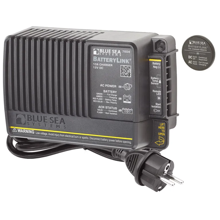 Blue Sea pakke med Hovedbryter 300A og Batterilader 10A