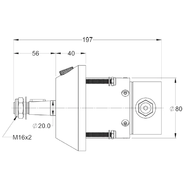 Multisteer Hydraulisk innenbordsstyring for ror-pakke 1 max 24 fot