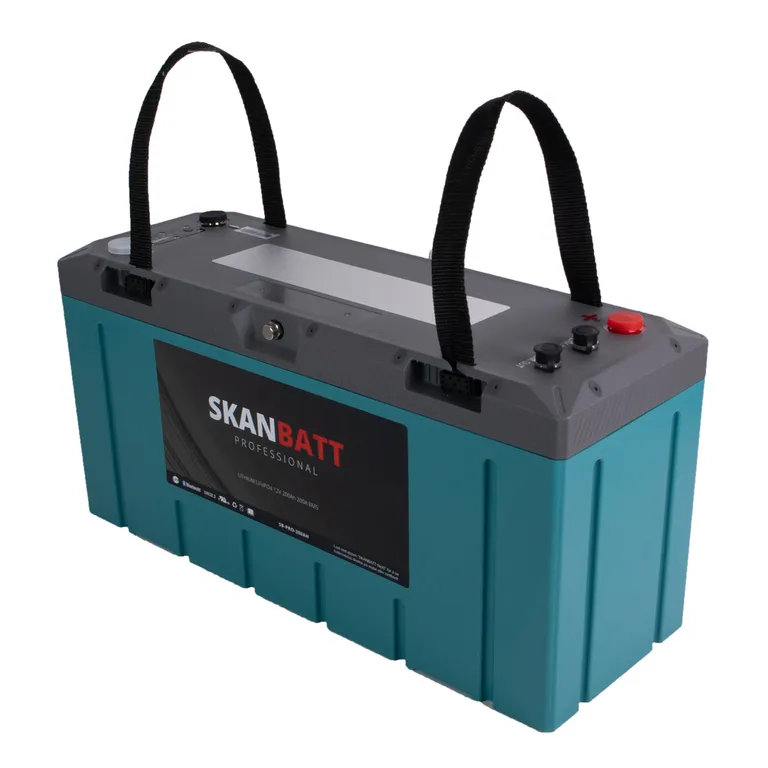 Lithium Professional 12V LiFePO4 batteri 200Ah 200A BMS. Bluetooth, Heat, IP67.