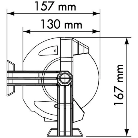 Plastimo kompass Contest 130 hvit med bøyle