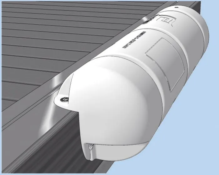 Plastimo bryggefender hvit, 3/4-profil, 25x90cm