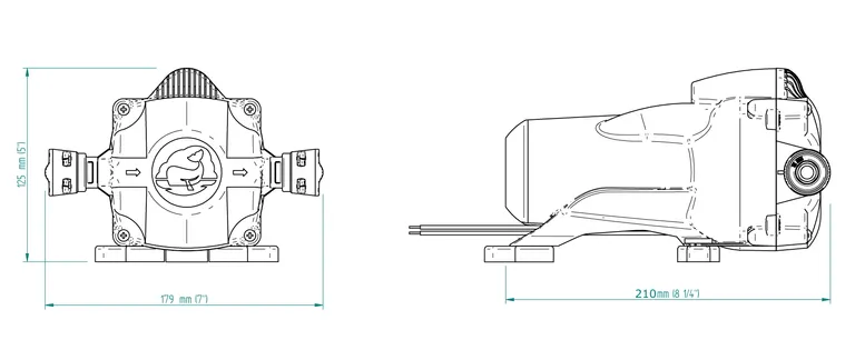 Whale Trykkvannspumpe 12 Liter/min 3bar