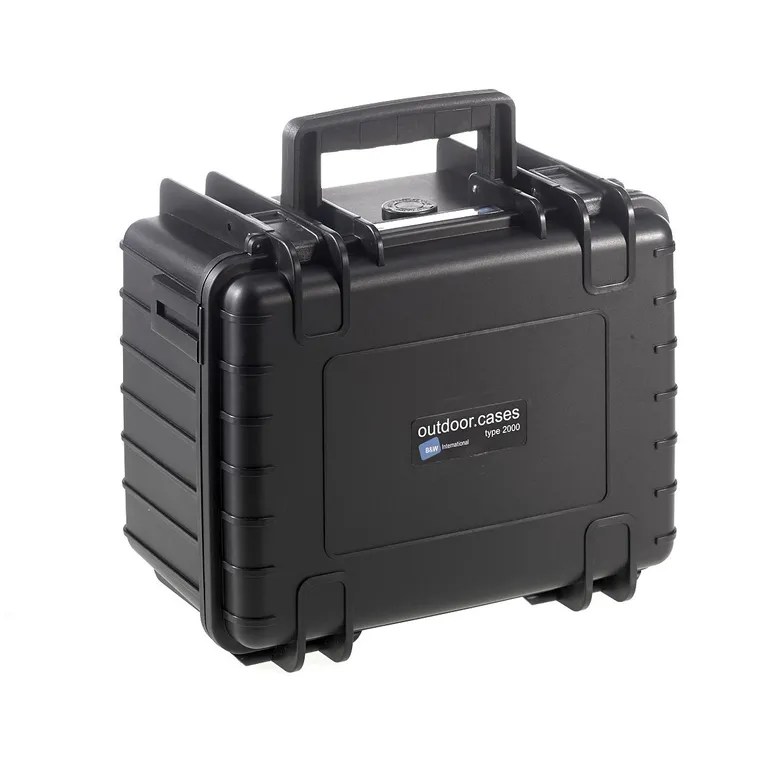 B&W Outdoor Cases Type 2000 SI sort oppbevaringskasse med skuminnlegg (6,6 liter)