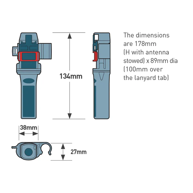 Ocean Signal rescueME MOB2 to-veis AIS-MOB med DSC, Class M