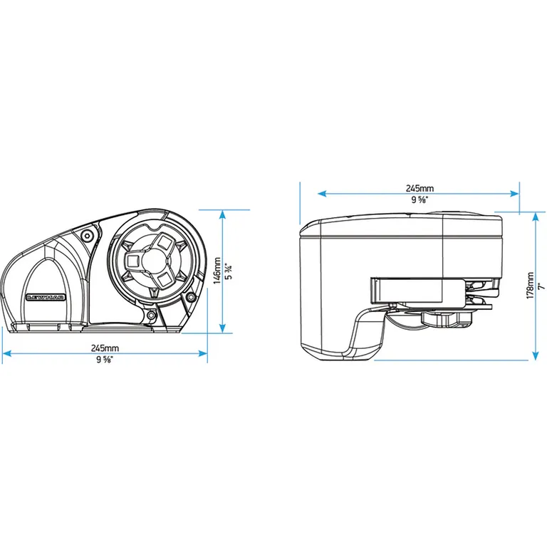 Lewmar Pro-Fish 1000PB 700W 12V frifall ankervinsj, 12-14mm blytau